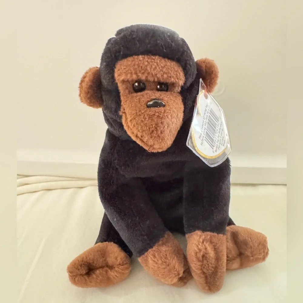 NWT Ty Beanie Baby Congo the Gorilla Black Brown 1996 Vintage 90s